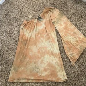 Young fabulous & broke tie dye one shoulder dress